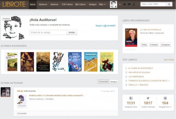 librote pantallazo inicio