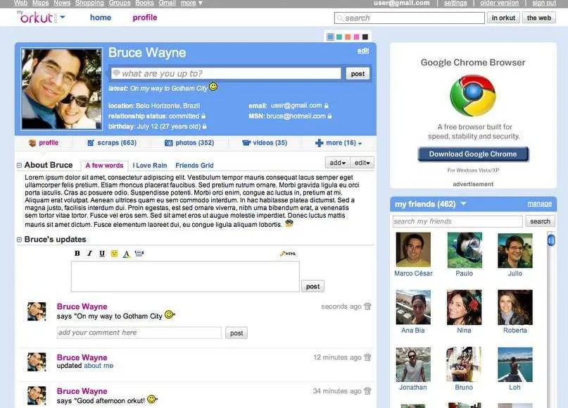 perfil persona orkut