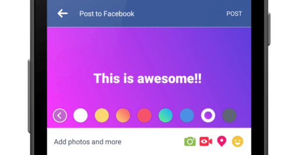Las publicaciones de Facebook podrán tener fondos de colores