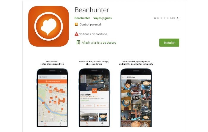 BEANHUNTER app