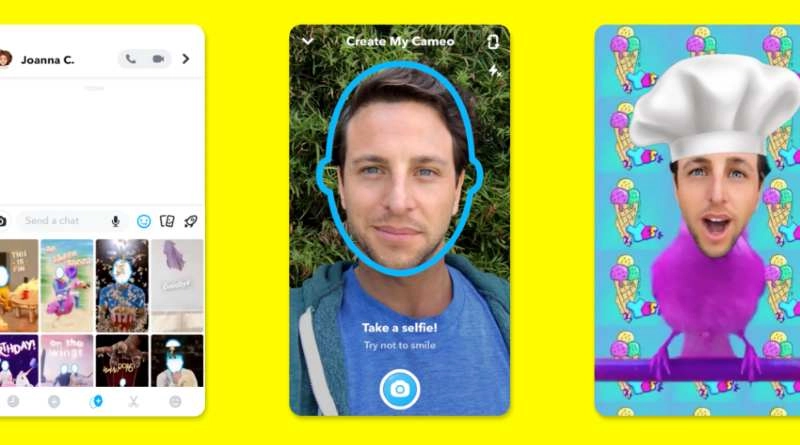 Snapchat función Cameos