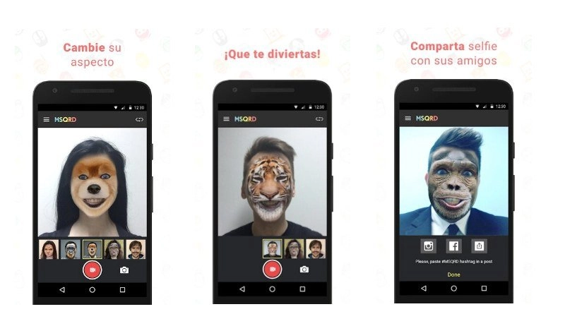 MSQRD realidad aumentada filtros faciales