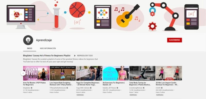 YouTube Aprendizaje