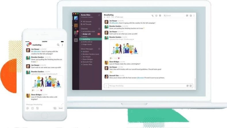 Slack, sincronización en dispositvos