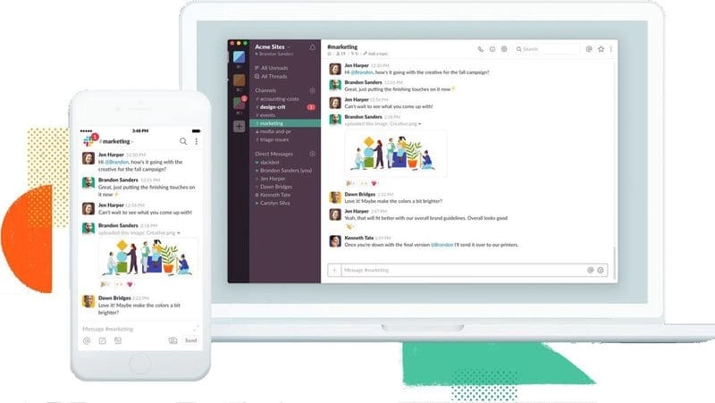 Slack, sincronización en dispositvos