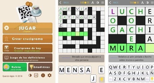 aplicación de crucigramas