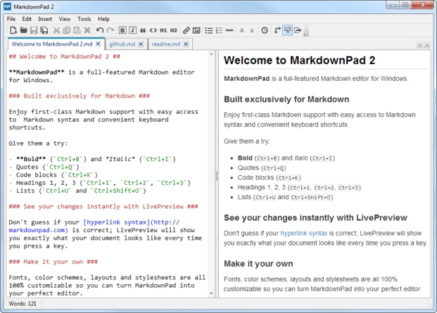 MarkdownPad2 editor