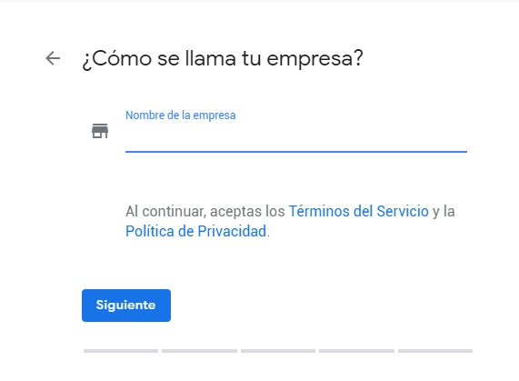 Añadir empresa Google My Business