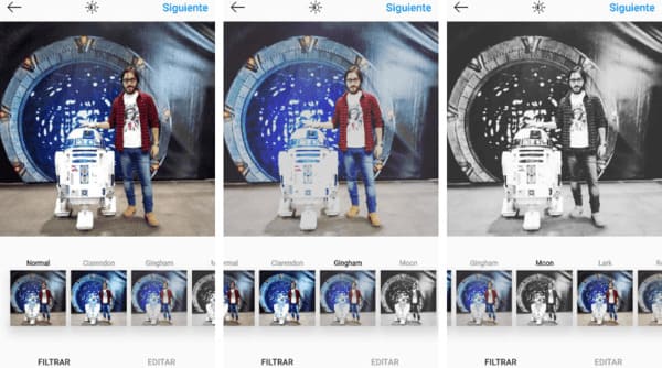 Comparativa de filtros de Instagram