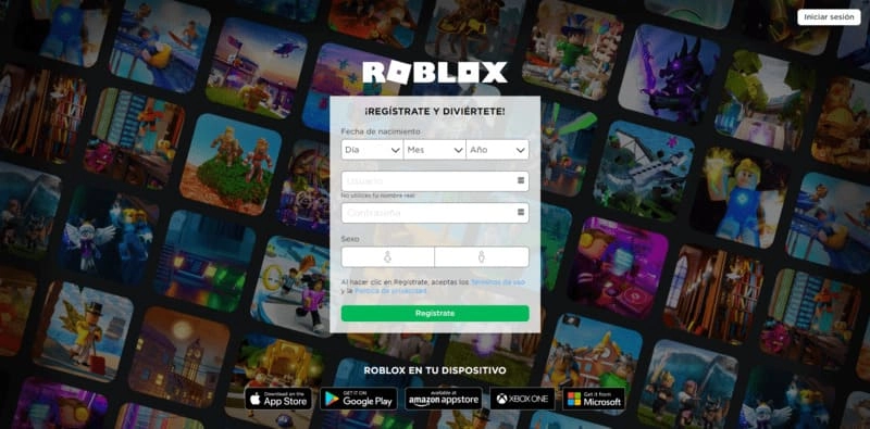 Roblox Página Principal