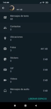 WhatsApp interacciones chat