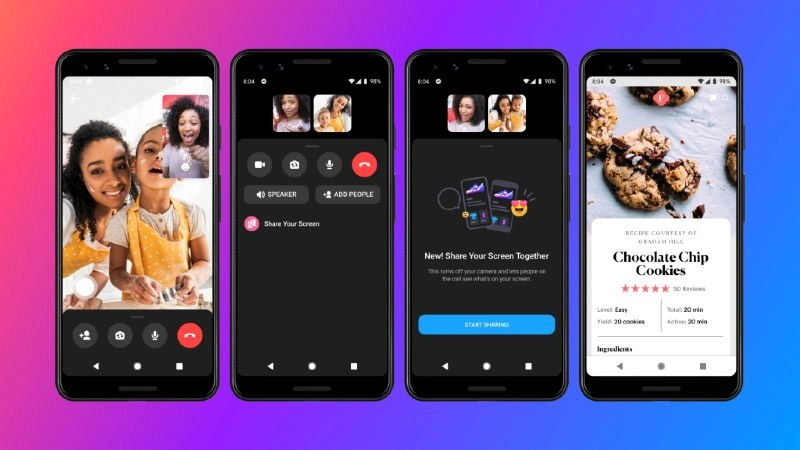Pantalla compartida Facebook Messenger