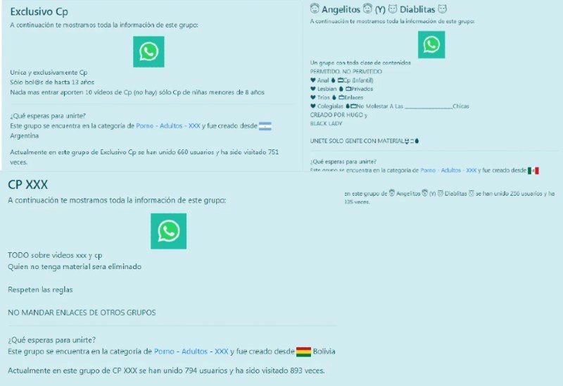 WhatsApp pedofilia