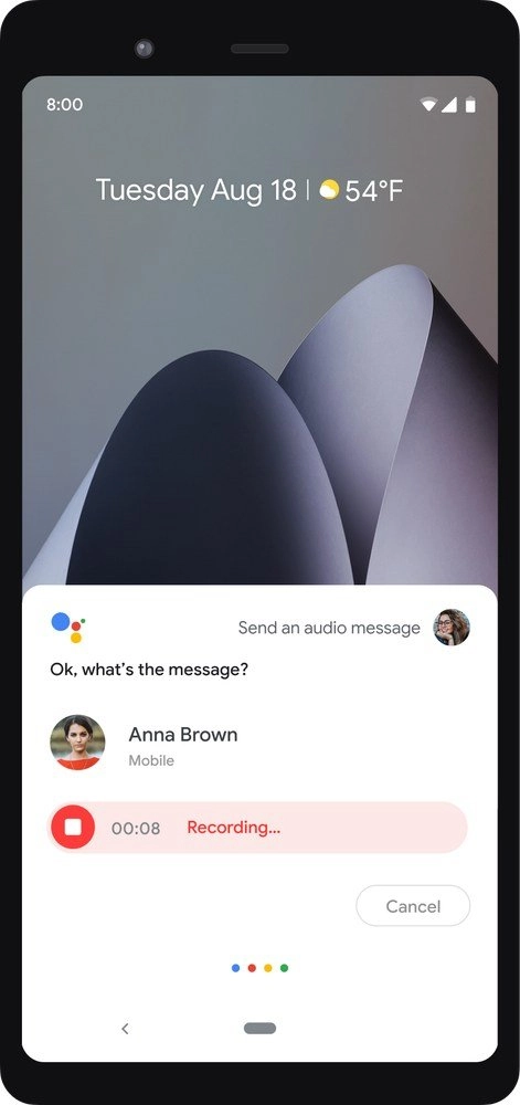 Mensaje audio Google Assistant