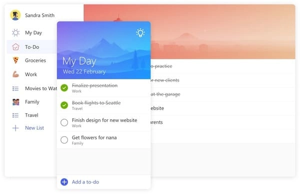 Microsoft To-Do gestión de tareas