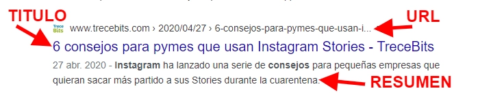 Cuerpo de una metadescripción