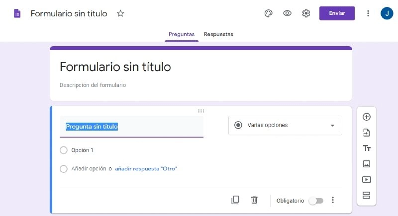 Crear formulario en Google