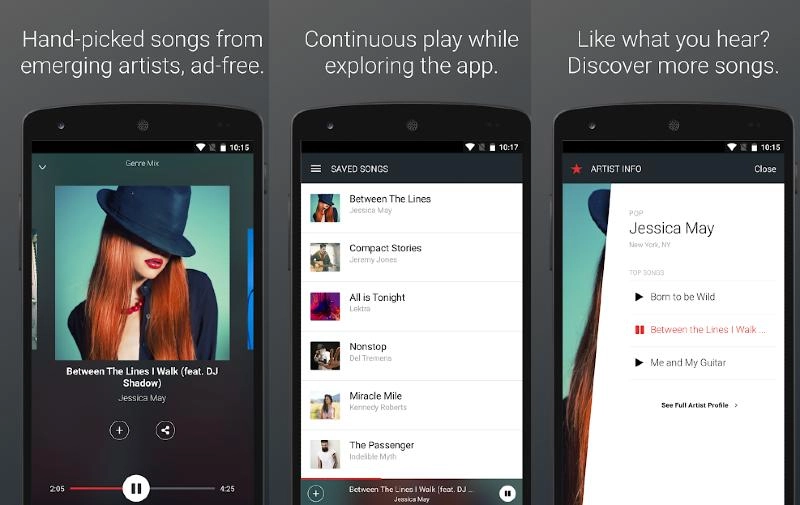 ReverbNation Discover app descubrir música