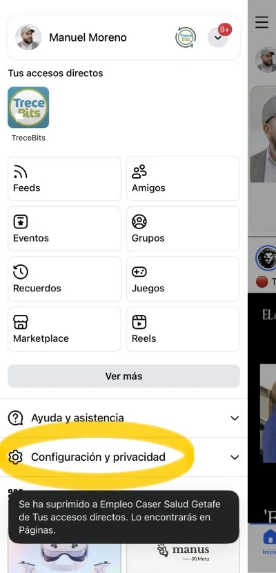 Facebook configuracion y privacidad