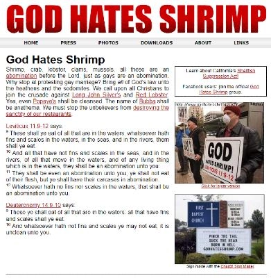Dios Odia las gambas, una página web para gastar una broma el día de los inocentes