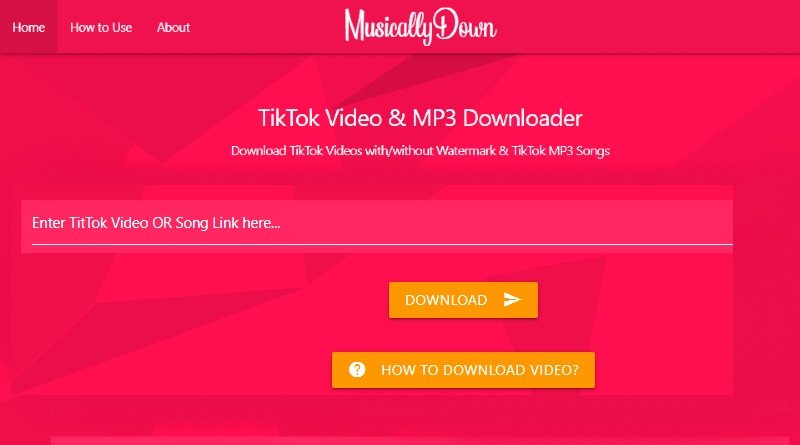 Musically Down TikTok descargar vídeo y música mp3
