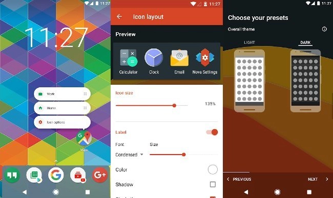 App Nova Launcher diseño pantalla