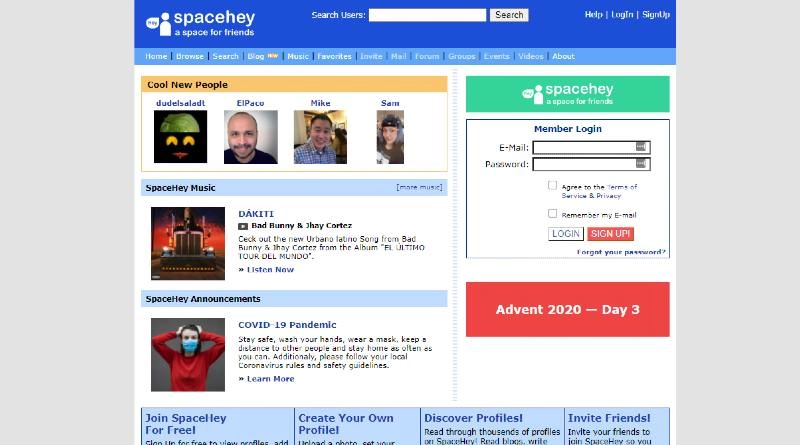 Spacehey nueva red social