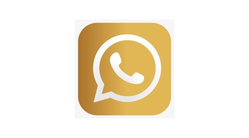 icono de WhatsApp Dorado