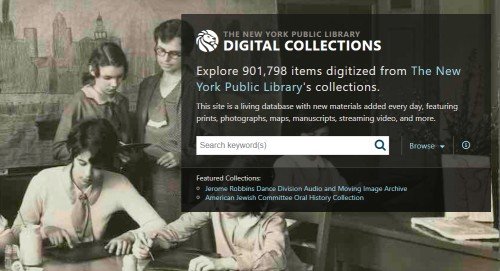 Biblioteca de Nueva York, fondo digital de imágenes