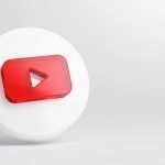 YouTube logo sobre Blanco