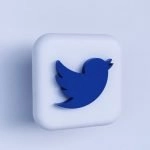 Logo de Twitter en blanco