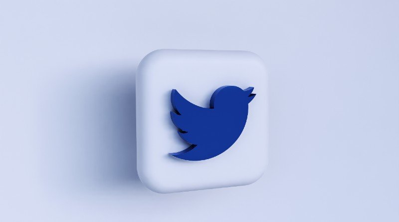 Logo de Twitter en blanco