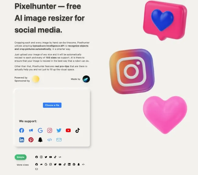 redimensionar imágenes pixelhunter