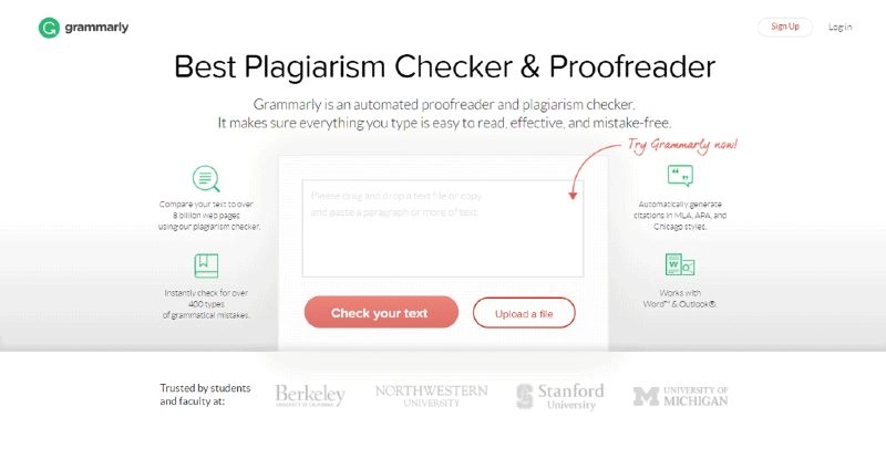 Herramientas para encontrar contenido duplicado, Grammarly