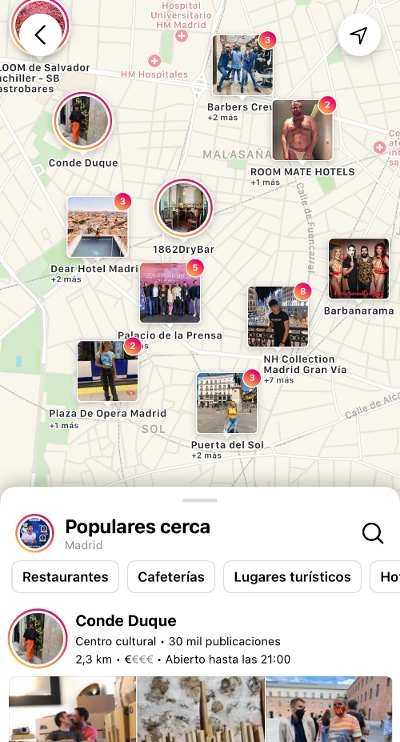 mapa de instagram