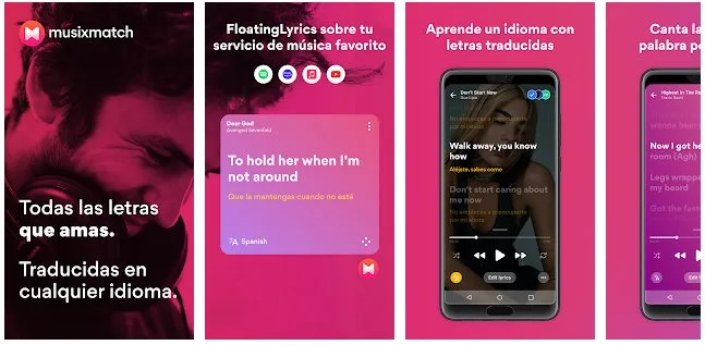 Musixmatch app de Android para letras de canciones