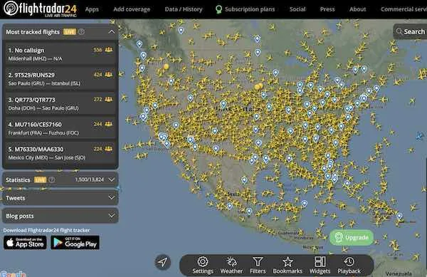 Web Flight Radar
