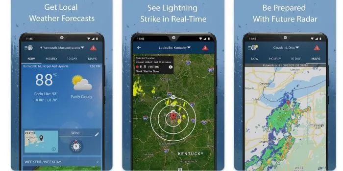 Apps de meteorología para móviles