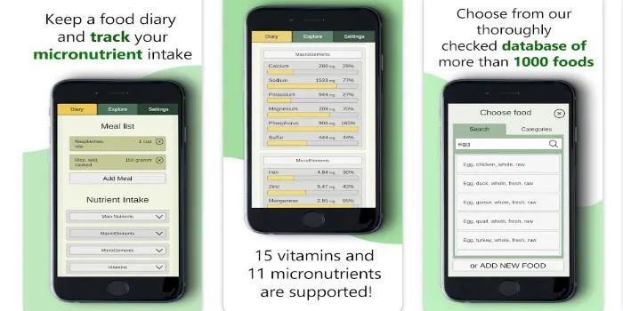 Apps de consumo de vitaminas