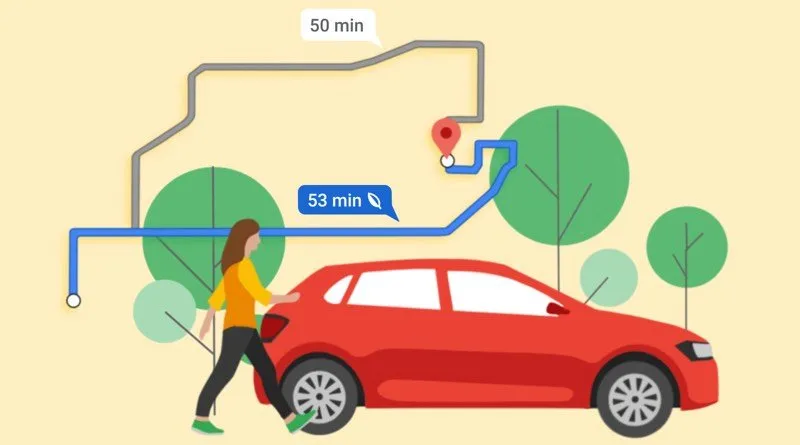 Google Maps rutas eco