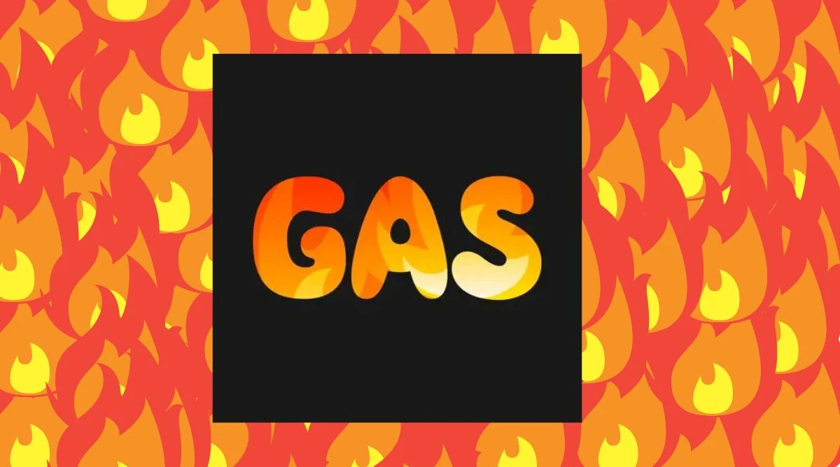 Gas aplicación logotipo