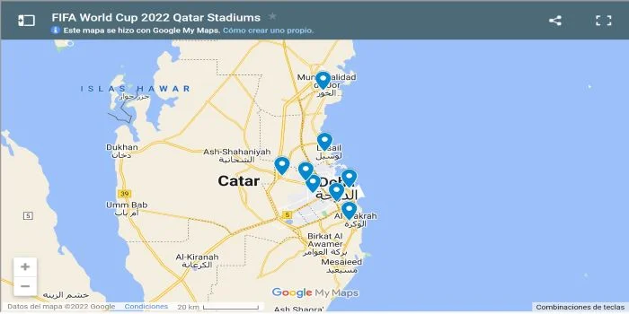 Webs con mapas de Qatar