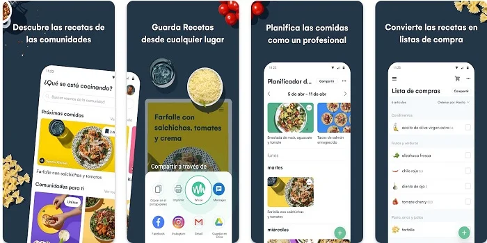 Aplicaciones de cocina