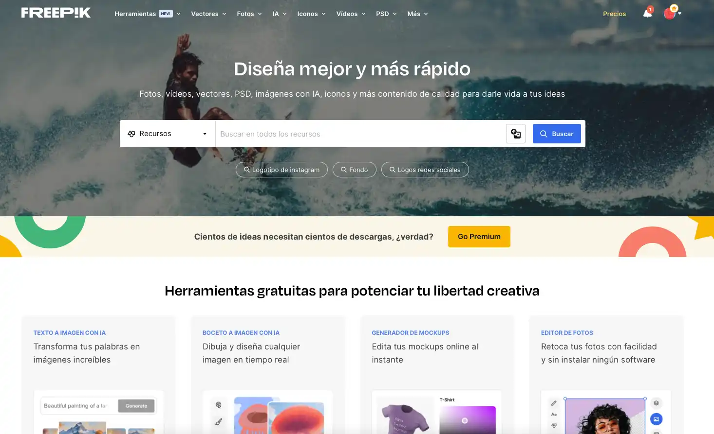 Freepik banco de imágenes
