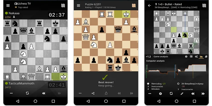Lichess es un juego de ajedrez para móviles