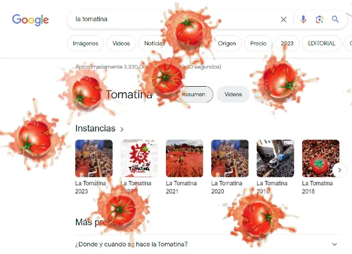 Buscador Google truco la tomatina