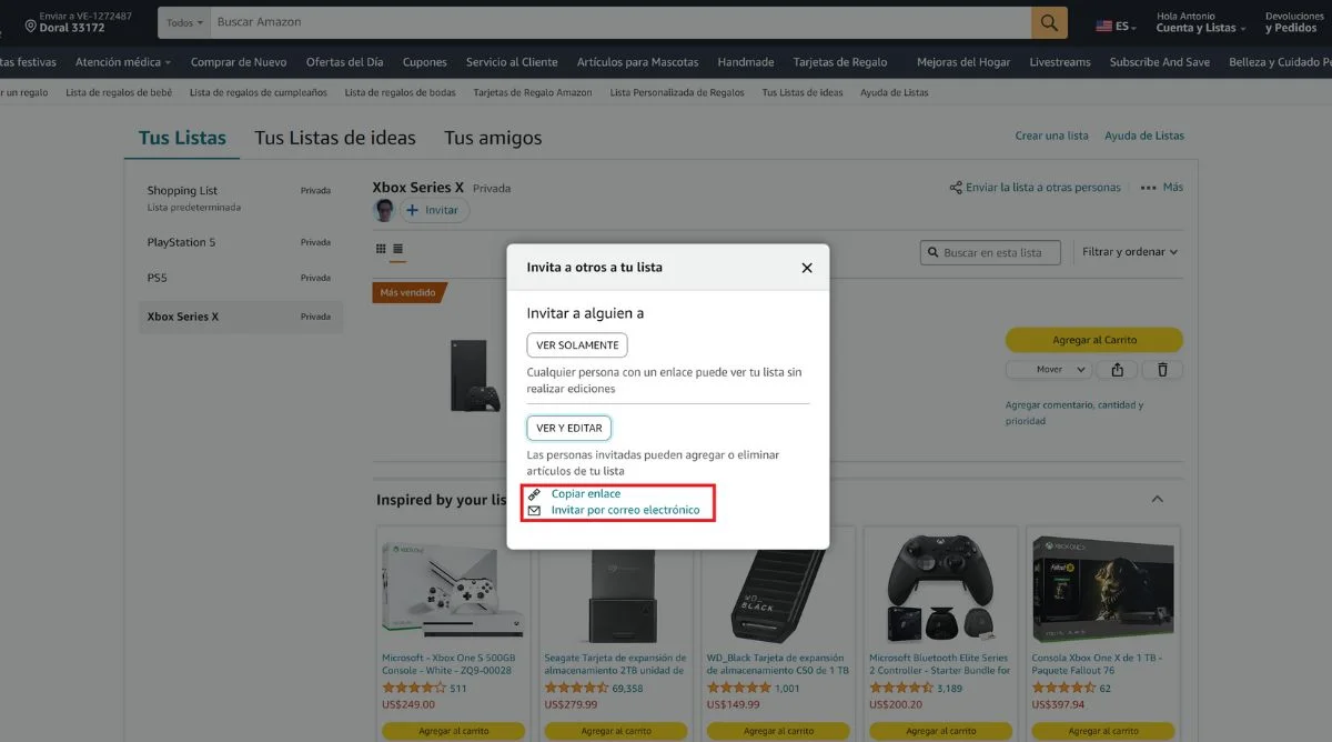 Compartir lista de deseos de Amazon en 2023