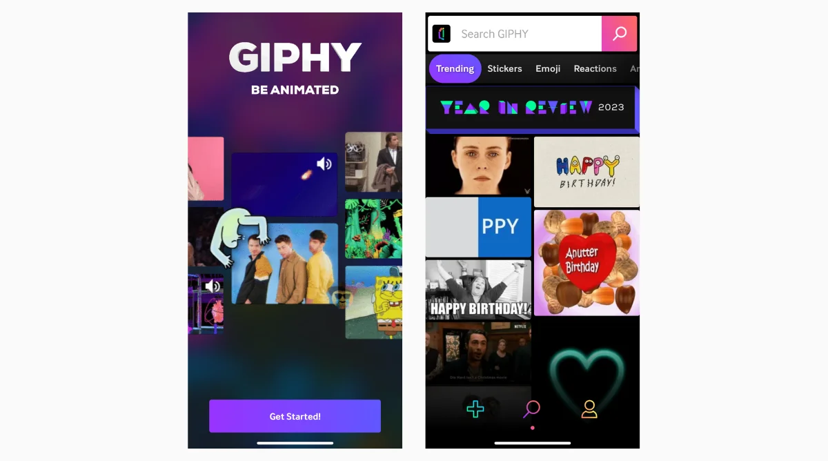 App móvil Giphy