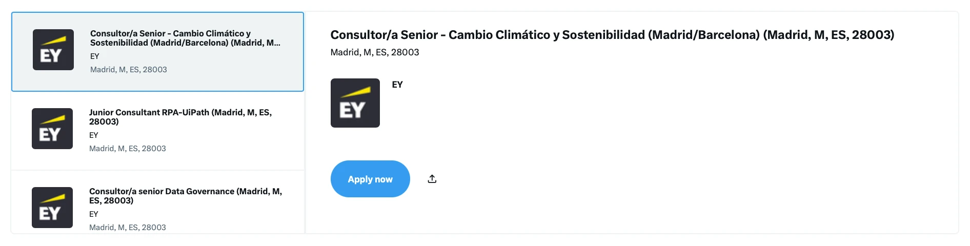 Listado empleos x