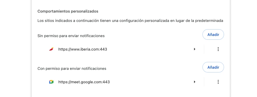 Desactivar notificaciones en Chrome